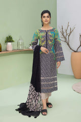 3-Pc Printed Lawn Unstitched With Voil Dupatta CP22-055