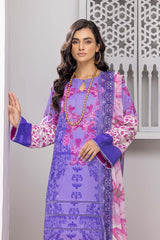 3-Pc Charizma Lawn Printed Suit with Embroidered Dupatta PEC22-62-S