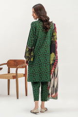 3-Pc Printed Khaddar Shirt with Trouser & Chiffon Dupatta CPM-3-202