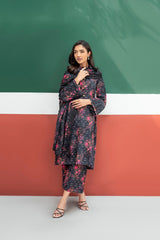 3-Pc Charizma Unstitched Embroidered Khaddar With Wool Shawl ANW-02