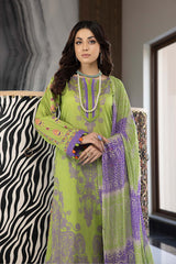 3-Pc Printed Lawn Unstitched With Chiffon Dupatta CP22-005