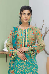 3-Pc Printed Lawn Unstitched With Voil Dupatta CP22-054