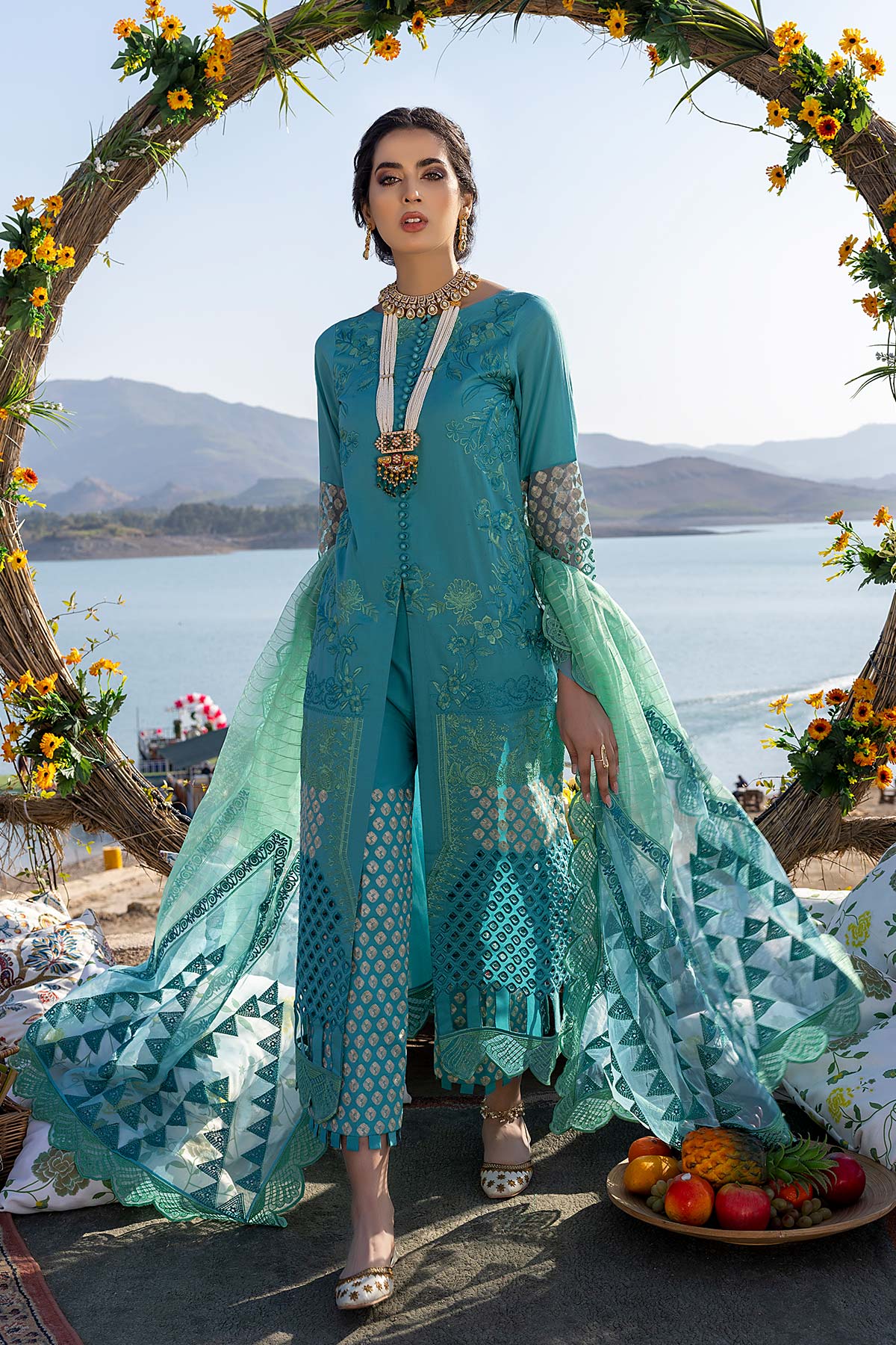 Embroidered Unstitched Lawn