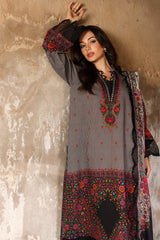 3-PC Unstitched Embroidered Linen Collection  ANW7-12