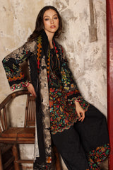 3-PC Unstitched Embroidered Linen Collection CCW7-01