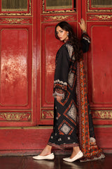 3-PC Unstitched Embroidered Linen Collection  ANW7-02
