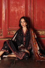 3-PC Unstitched Embroidered Linen Collection  ANW7-02