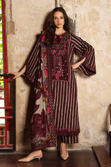 3-PC Unstitched Embroidered Linen Collection CCW7-02