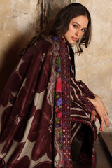 3-PC Unstitched Embroidered Linen Collection CCW7-02