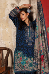 3-PC Unstitched Embroidered Linen Collection  ANW7-09