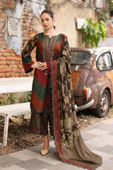3-PC Unstitched Embroidered Linen Collection  ANW7-06