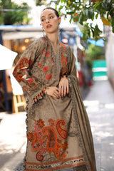 3-PC Unstitched Embroidered Linen Collection  ANW7-04
