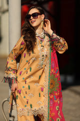 3-PC Unstitched Embroidered Lawn RN6-02