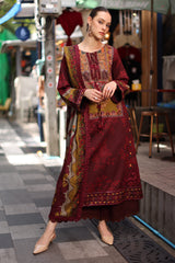 3-PC Unstitched Embroidered Linen Collection  ANW7-03