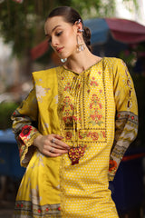 3-PC Unstitched Embroidered Linen Collection CCW7-26