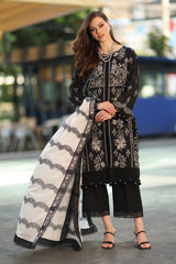 3-PC Unstitched Embroidered Lawn RN6-01