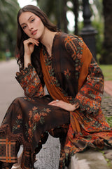 3-PC Unstitched Embroidered Linen Collection  ANW7-15