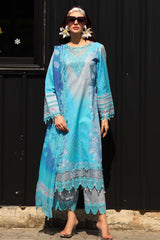 3-PC Unstitched Embroidered  Lawn  SLC27-09