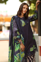3-PC Unstitched Embroidered Lawn RN6-07