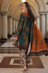 3-PC Unstitched Embroidered Linen Collection  ANW7-16