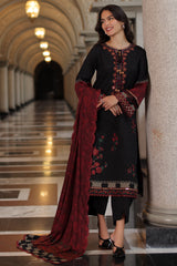 3-PC Unstitched Embroidered Linen Collection  ANW7-18