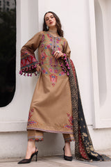 3-PC Unstitched Peach Leather Collection PSW6-09