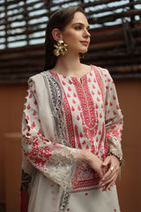 3-PC Unstitched Embroidered  Lawn  SLC27-07