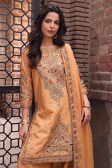 3-PC Stitched Embroidered Raw Silk CMA-6-483