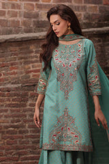 3-PC Stitched Embroidered  Raw Silk  CMA-6-482