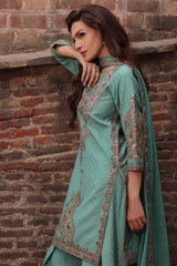 3-PC Stitched Embroidered  Raw Silk  CMA-6-482