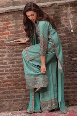 3-PC Stitched Embroidered  Raw Silk  CMA-6-482