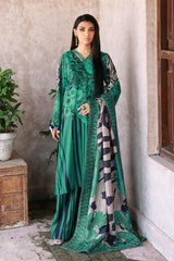 3-Pc Unstitched Printed Staple Suit With Embroidered Wool Shawl Dupatta CPMW3-05