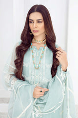 3 Pc Embroidered Organza Suit CMA21-38