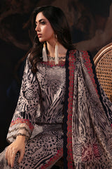 3-PC Embroidered Raw-Silk Shirt with Organza Dupatta and Trouser CMA-3-263