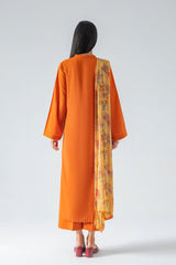 3-Pc Plain Lawn Shirt with Qlot Trouser & Chiffon Dupatta SCPG-3-123-A