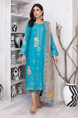 3-Pc charizma Embroidered Lawn Jacquard With Fancy Dupatta CBN23-01