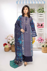 3-Pc Printed Lawn Unstitched With Chiffon Dupatta CP22-064