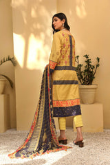 3-Pc Printed Lawn Unstitched With Lawn Dupatta CP22-97