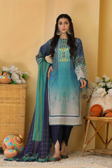 3-Pc Printed Lawn Unstitched With Lawn Dupatta CP22-93