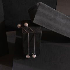 White Pearl Dangling Earrings ER-156