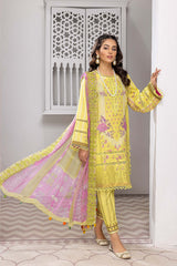 3-Pc Charizma Lawn Printed Suit with Embroidered Dupatta PEC22-60-S