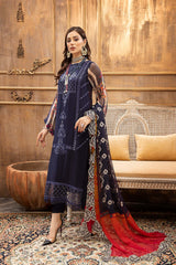 3 Pc Unstitched Embroidered Chiffon with Dupatta VSL21-04