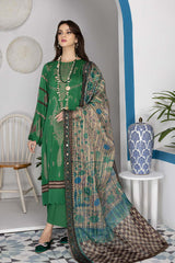 3-Pc Unstitched Printed Marina Suit With Embroidered Dupatta PEW22-06