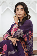 3-PC Unstitched Printed Lawn Shirt with Embroidered Chiffon Dupatta and Trouser AS4-18