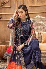 3 Pc Unstitched Embroidered Chiffon with Dupatta VSL21-04