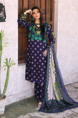 3-Pc Unstitched Printed Staple Suit With Embroidered Wool Shawl Dupatta CPMW3-07