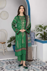 3-Pc Unstitched Printed Marina Suit With Embroidered Dupatta PEW22-06