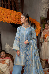 3 Pc Unstitched Embroidered Cambric Jacquard CJ-01