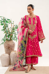 3-PC EMbroidered Brosha Shirt with Organza Dupatta and Trouser CNP-3-88
