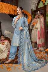 3 Pc Unstitched Embroidered Cambric Jacquard CJ-01